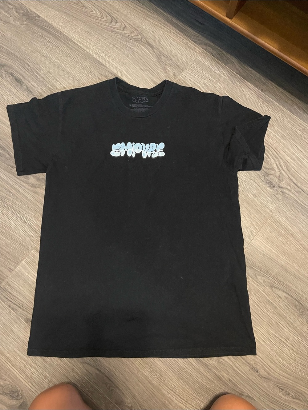 Empyre Black Short Sleeve Tee with Light Blue Bubble Logo